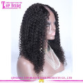 Atacado longo encaracolado peruca top grade indiano cabelo humano u parte peruca kinky curly perucas para as mulheres negras